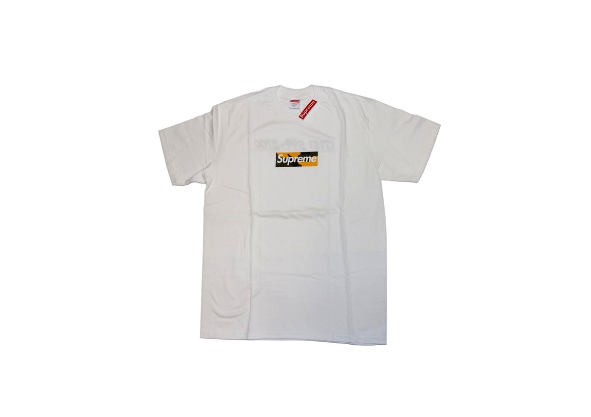 Supreme Box Logo Camo Yellow S/S T-shirts M siz...