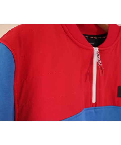 TOMMY HILFIGER PULLOVER HALFZIP TOP Red/Blue/Navy Size L