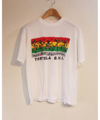 【古着】PARADISE WE BE JAMMIN‘ TORTOLA B.V.I. T White Size M
