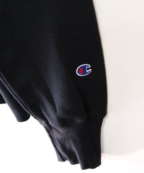 Champion Chenille Logo Reverse Weave  Sweatshirt BLACK Size XL
