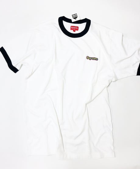 Supreme 2017SS RINGER TEE WHITE L