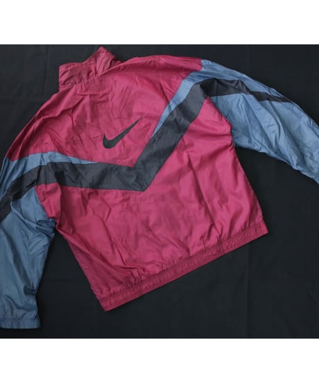 【古着】NIKE NYLON JACKET Wine/Smoke Grey/Black Size L