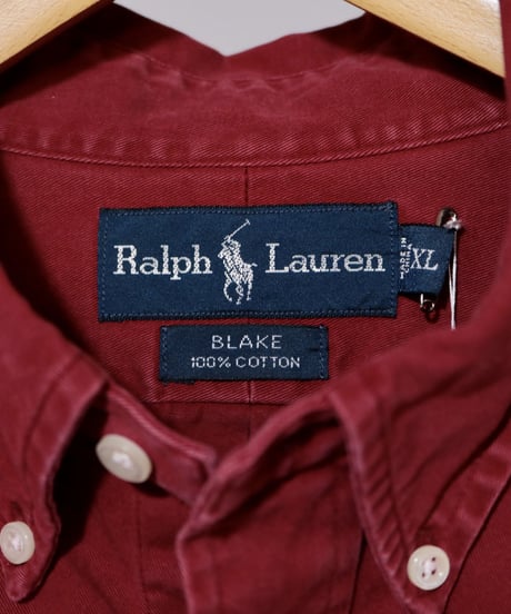 【古着】POLO RALPH LAUREN BD SHIRT Burgundy Size XL