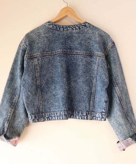 【古着】NUOVO DENIM JACKET Indigo/Pink Size M