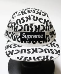 supreme 2017SS SUCK CAMP CAP WHITE