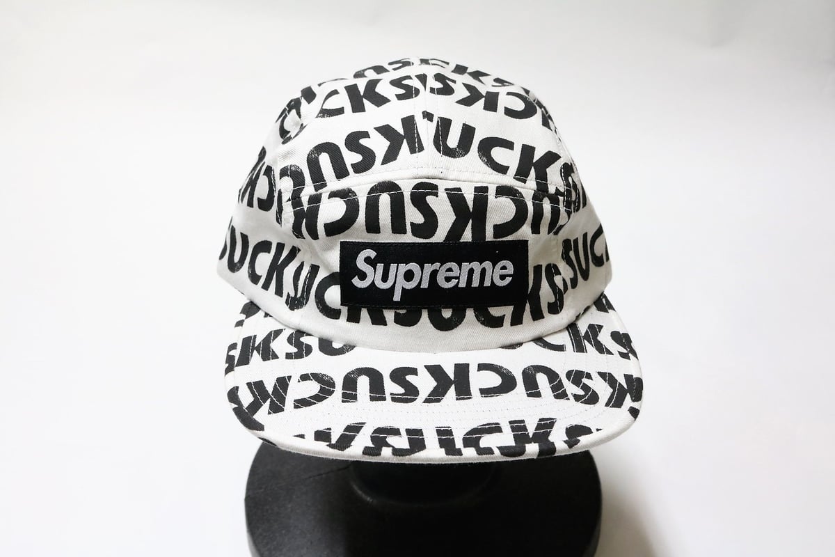 supreme 2017SS SUCK CAMP CAP WHITE