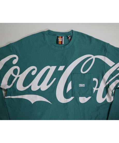 KITH X COCA-COLA QUINN L/S TEE AQUA L