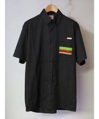 【古着】BURGER KING S/S BUTTOM DOWN SHIRT Black Size US L / ASIA XXL