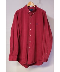 【古着】POLO RALPH LAUREN BD SHIRT Burgundy Size XL