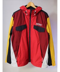KITH Colorblocked Windbreaker W Hood Red Multi Size L