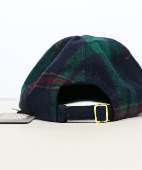 KITH Wreath Blackwatch DAD HAT Navy/Green キス　チェック　キャップ