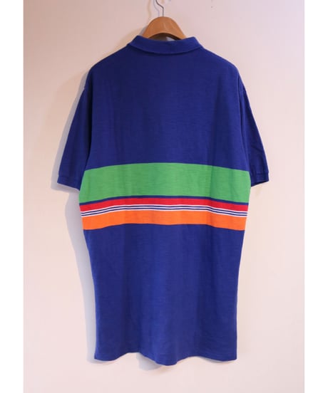 【古着】POLO RALPH LAUREN POLO SHIRT Blue/Green/Orange Size XL