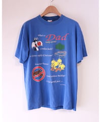 【古着】ARTEX SPORTSWEAR DAD BIG HUG T Blue Size L