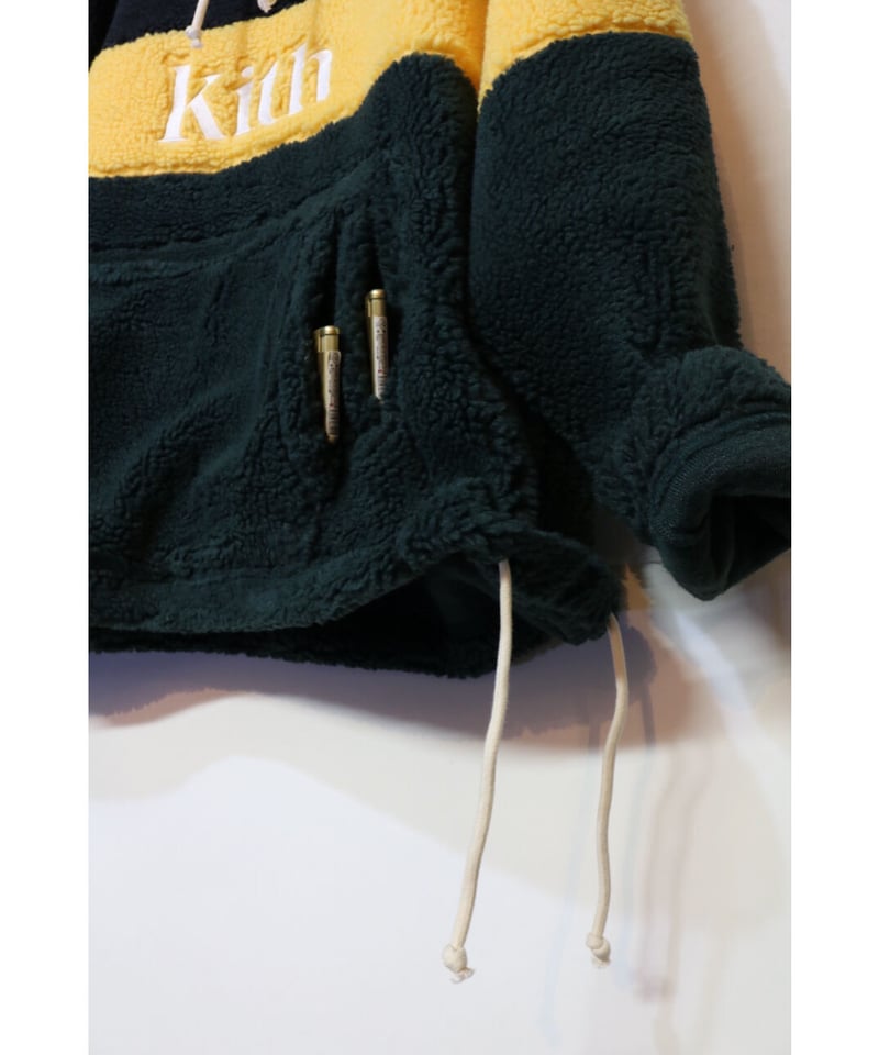 KITH SHERPA DOUBLE POCKET HOODIE SOLAR YELLOW S