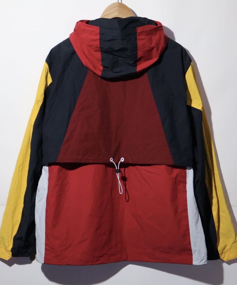 KITH Colorblocked Windbreaker W Hood Red Multi