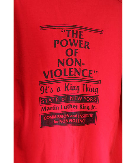 【古着】Fruits of the Loom Martin Luther King Jr. Tee Red Size XL