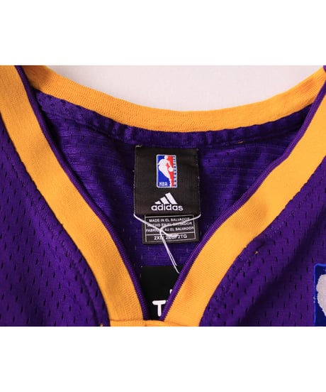 【古着】NBA LAKERS ADIDAS 24 KOBE BRYANT Swingman Jersey Top Purple/Yellow Size 2XL