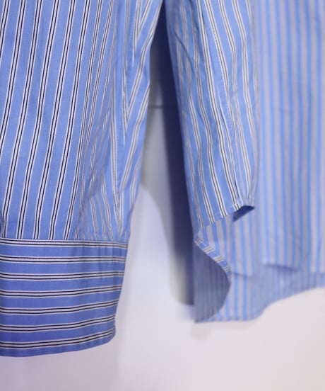 【古着】RALPH LAUREN L/S BUTTON DOWN SHIRT Stripe Blue/White Size 16inch (Japan L-XL)