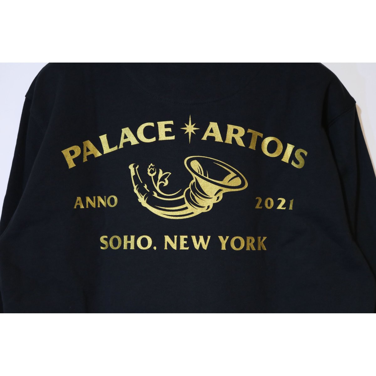 PALACE x STELLA ARTOIS SWEAT SOHO NEW YORK Blac