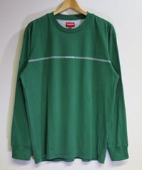 Supreme 18FW Printed Stripe L/S Top Green L size