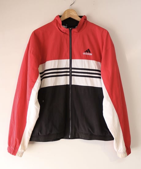 【古着】ADIDAS PERFORMANCE TRACK JACKET Red/White/Black Size S