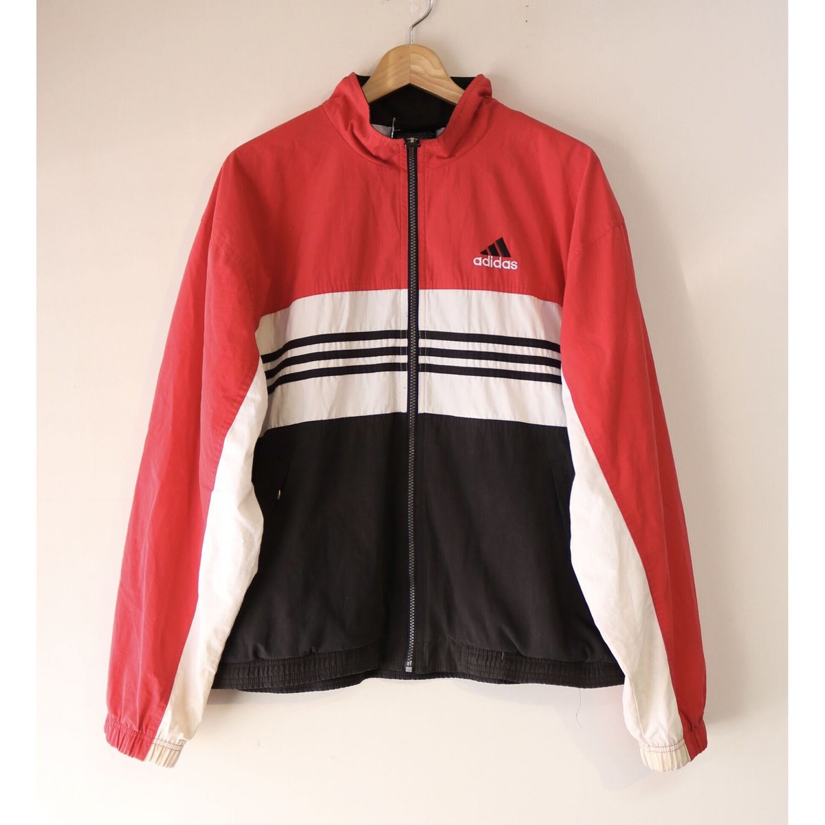 【古着】ADIDAS PERFORMANCE TRACK JACKET Red/White/Black Size S