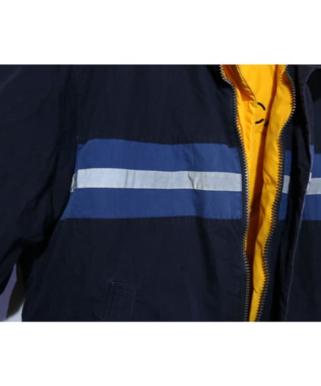 【古着】NAUTICA DOWN JACKET REVERSIBLE Black/Yellow Size XL