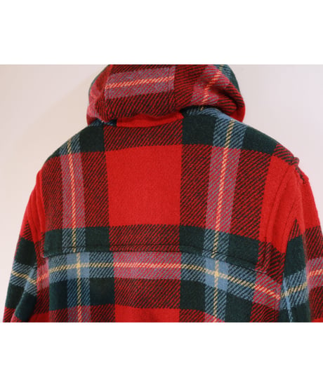 【古着】RALPH LAUREN TARTAN CHECK COAT Red Size M