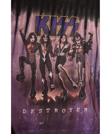 【古着】KISS Tee LIQUID BLUE Black / Purple Size XL