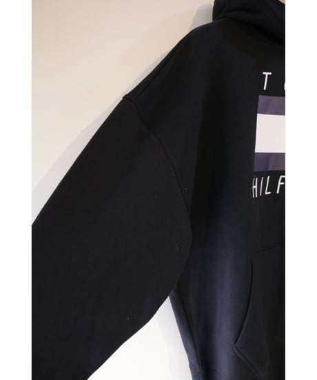 【古着】TOMMY HILFIGER SPORT HOODIE Black Size L