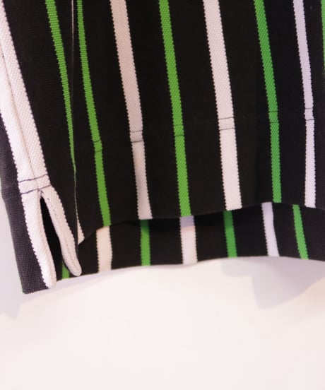 【古着】TOMMY HILFIGER ポロシャツ ストライプ Black/Green Size M
