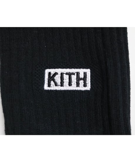 KITH CLASSIC LOGO STANCE SOX Black Size L (US 9-12 , JP 27-30cm)