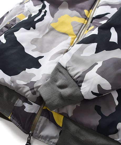 Lafayette CAMO REVERSIBLE FLIGHT JACKET MILITARY GREEN <M>