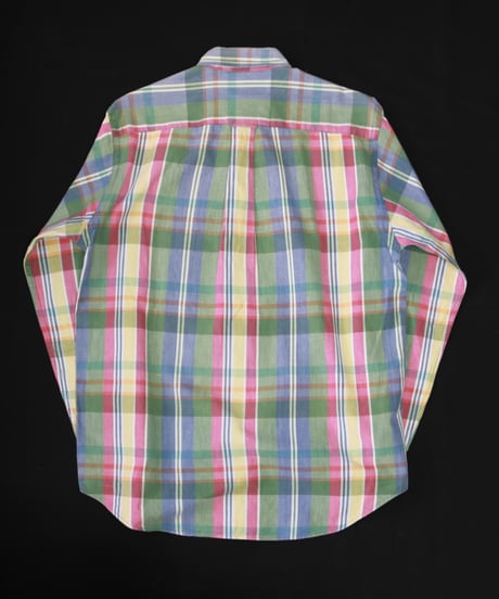 【古着】NAUTICA MADRAS CHECK BD SHIRTS Yellow/Green/Blue/Pink