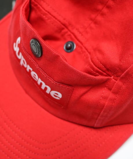SUPREME 18AW Snap Button Pocket Camp Cap Red キャンプキャップ