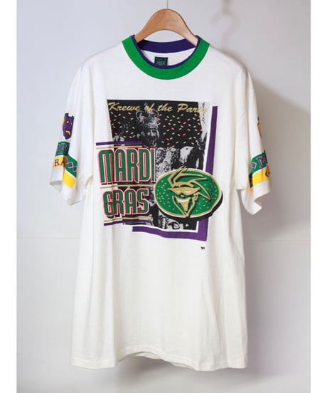 【古着】TEES MARDI GRAS S/S TEE White Size XL