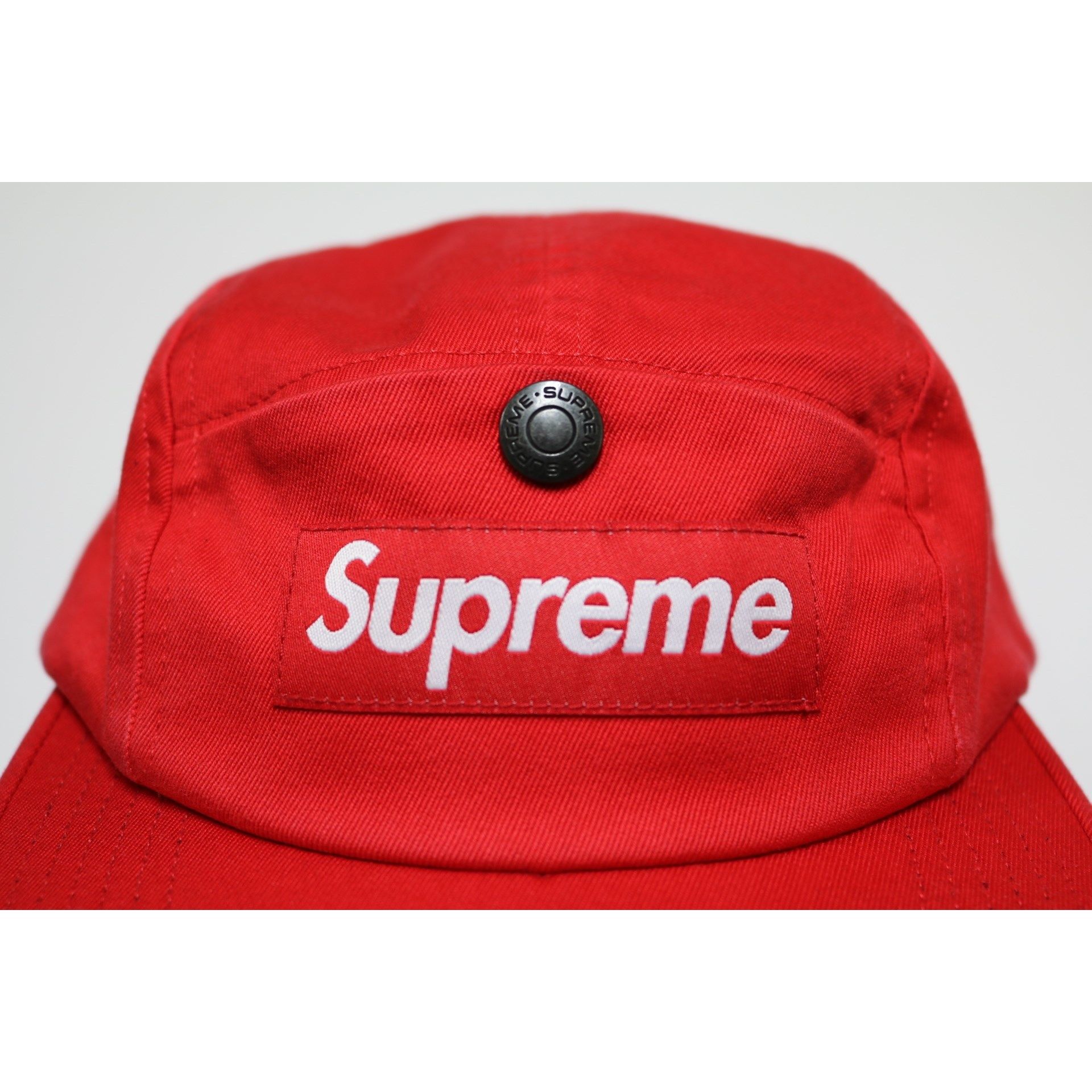 SUPREME 18AW Snap Button Pocket Camp Cap Red キャ