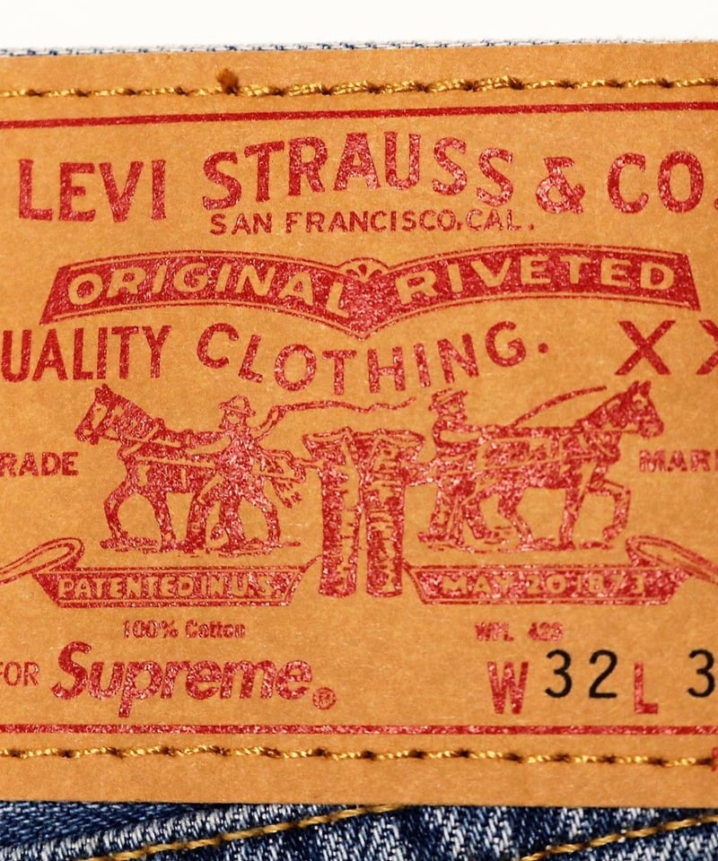 Supreme/Levi's Custom fit 505 Jeans indigo W32×...