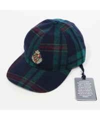 KITH Wreath Blackwatch DAD HAT Navy/Green キス　チェック　キャップ