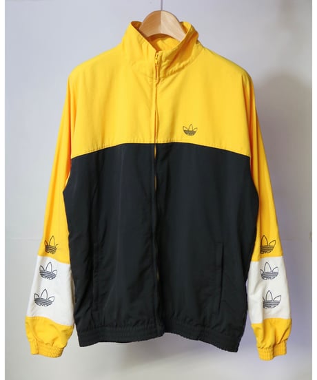 【古着】ADIDAS NYLON JACKET Yellow / Black Size M
