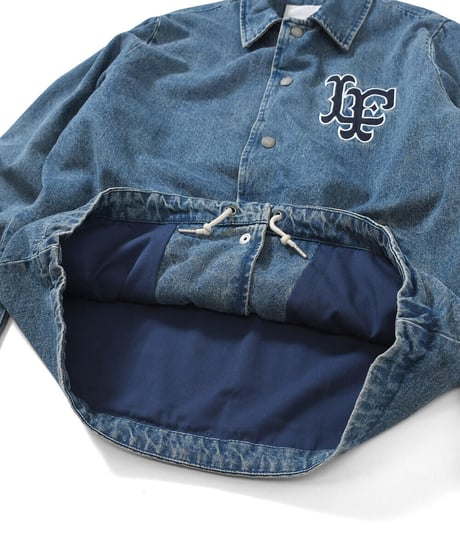 LFYT LF LOGO WASHED DENIM COACH コーチジャケット JACKET BLUE ブルー