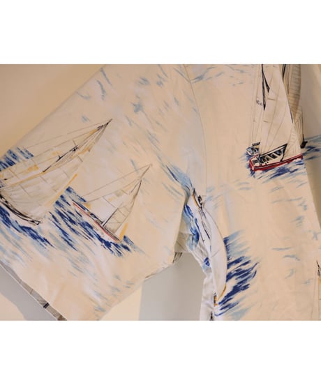 【古着】NAUTICA YACHT SS SHIRT White Size L