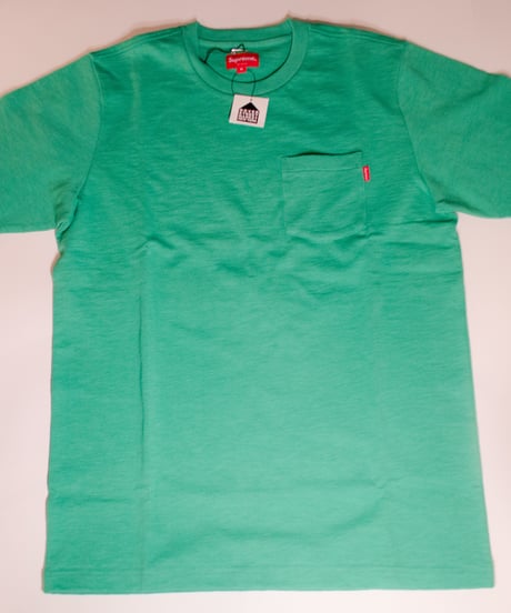 Supreme ポケ付きTシャツ（グリーン）