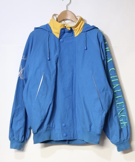【古着】NAUTICA NYLON SAILING JACKET Blue/Yellow Size L
