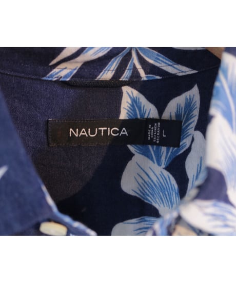 【古着】NAUTICA ALOHA SHIRT Navy Size L