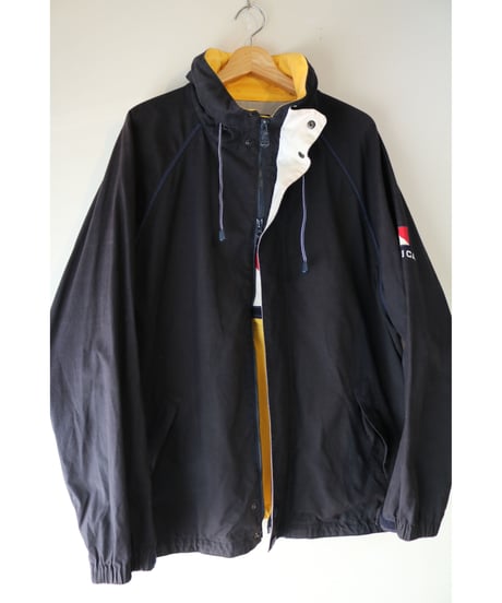 【古着】NAUTICA NYLON JACKET Black/Yellow Size XL
