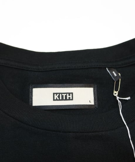 KITH Pigment Dyed Serif Tee Black L size