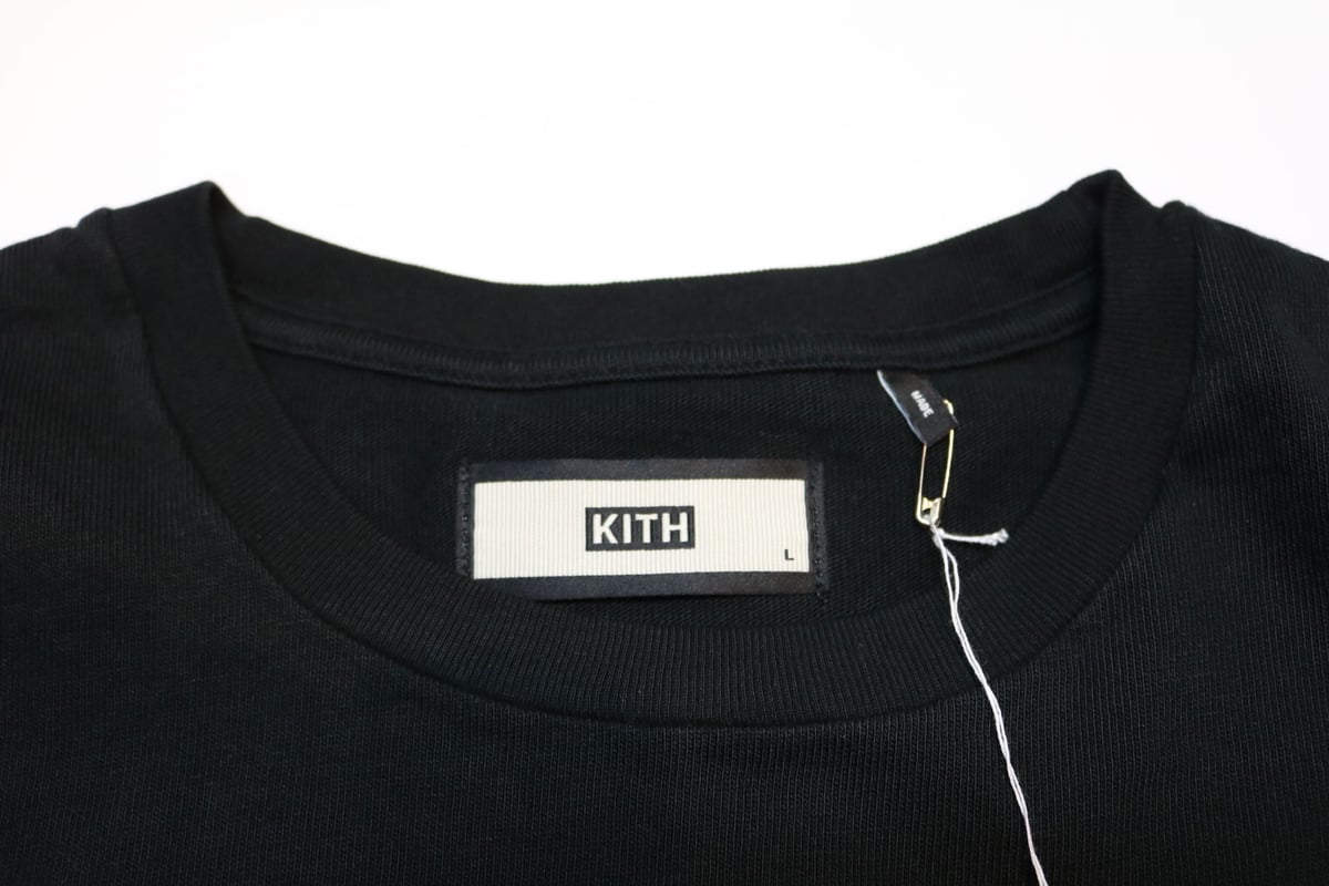 KITH Pigment Dyed Serif Tee Black L size | NEO