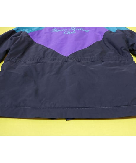 【古着】JAMMIN QUILTED NYLON JACKET  Purple/Green/Black Size L