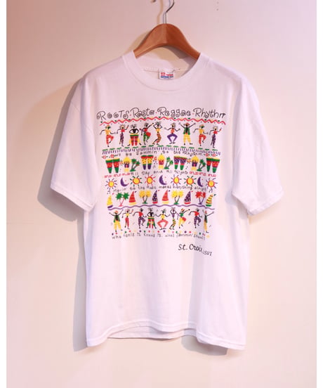 【古着】HANES ROOTS REGGAE T White Size L